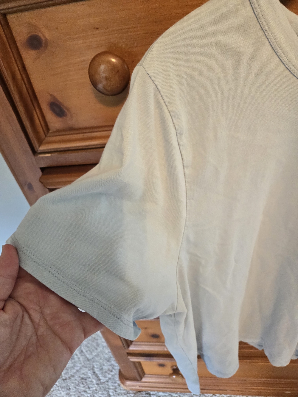 Faherty Pale Blue Short Sleeve Crewneck Tee - Picture 2 of 4
